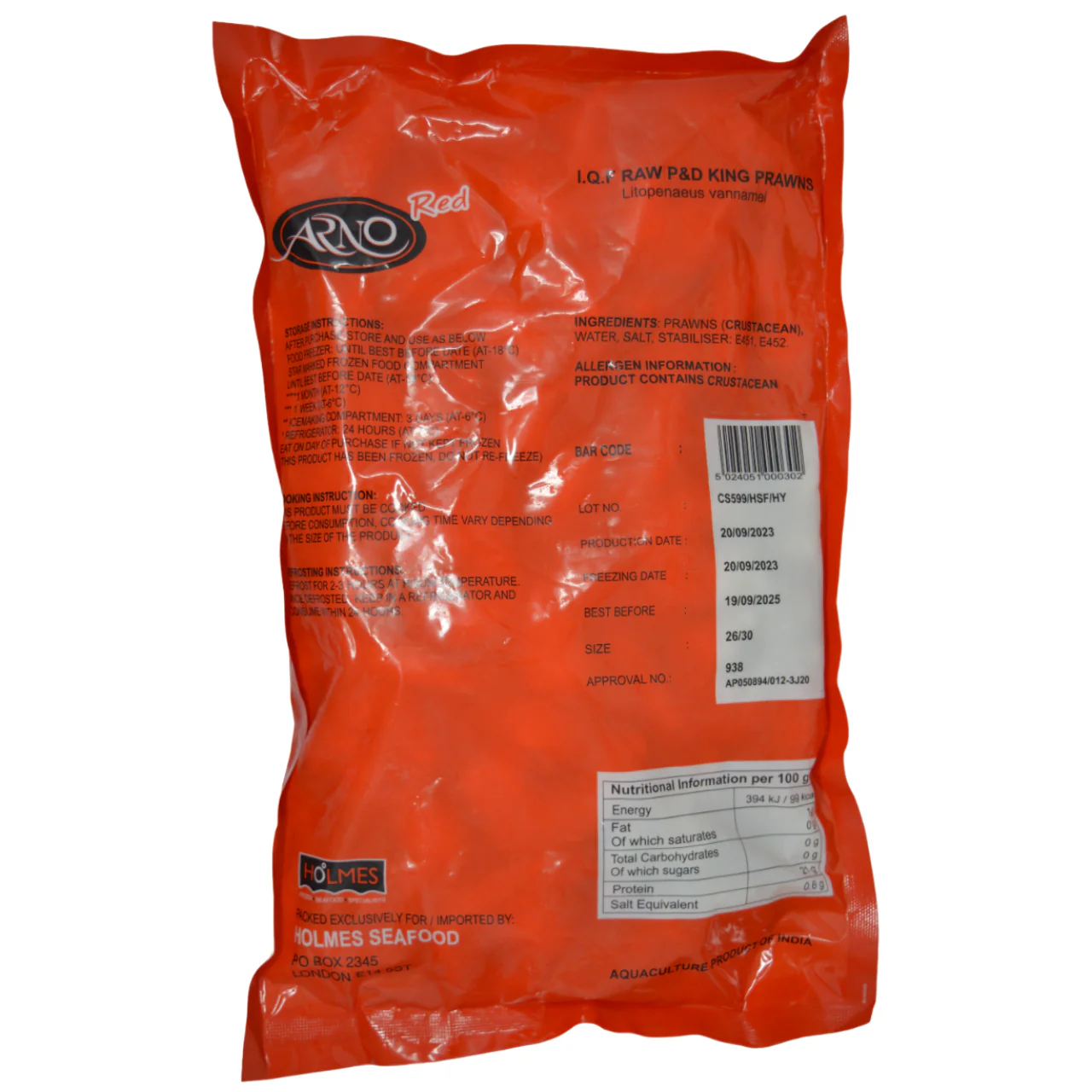26-30 Iqf P&D Vannamei King Prawns (Gw 1Kg) - Image 2