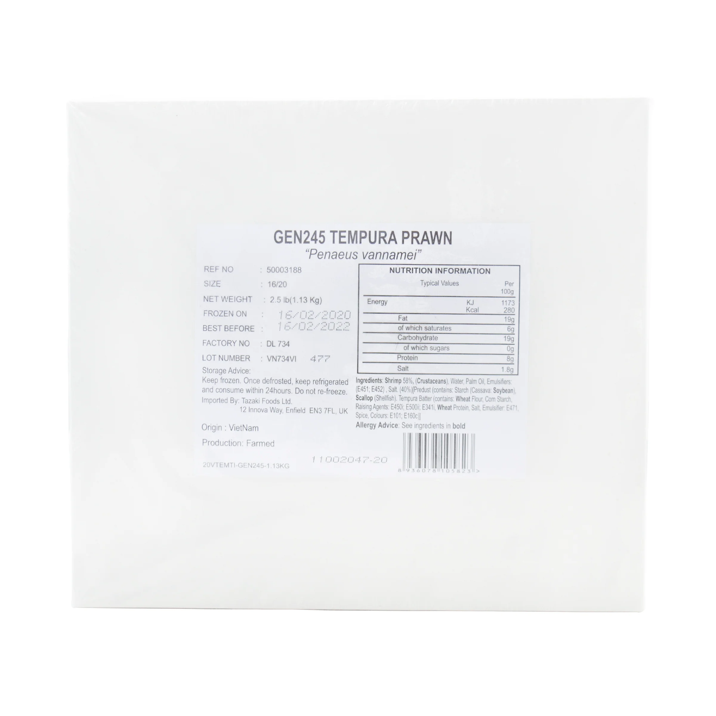 Japanese Style Shrimp Tempura 60/40 Shrimp Batter 2.5lb/box - Image 2