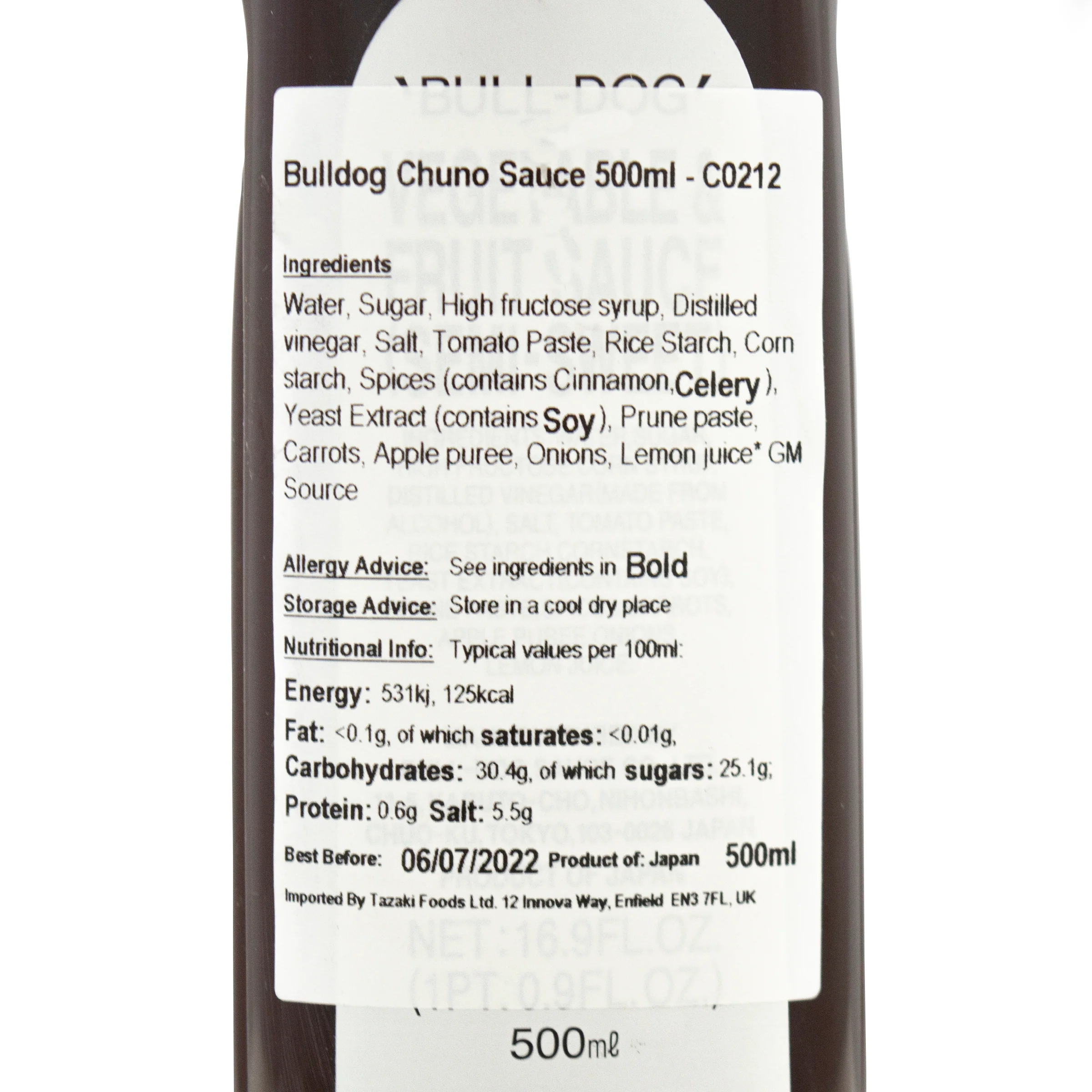 Bulldog Chuno - Japanese Brown Sauce Medium Thick 500ml - Image 3
