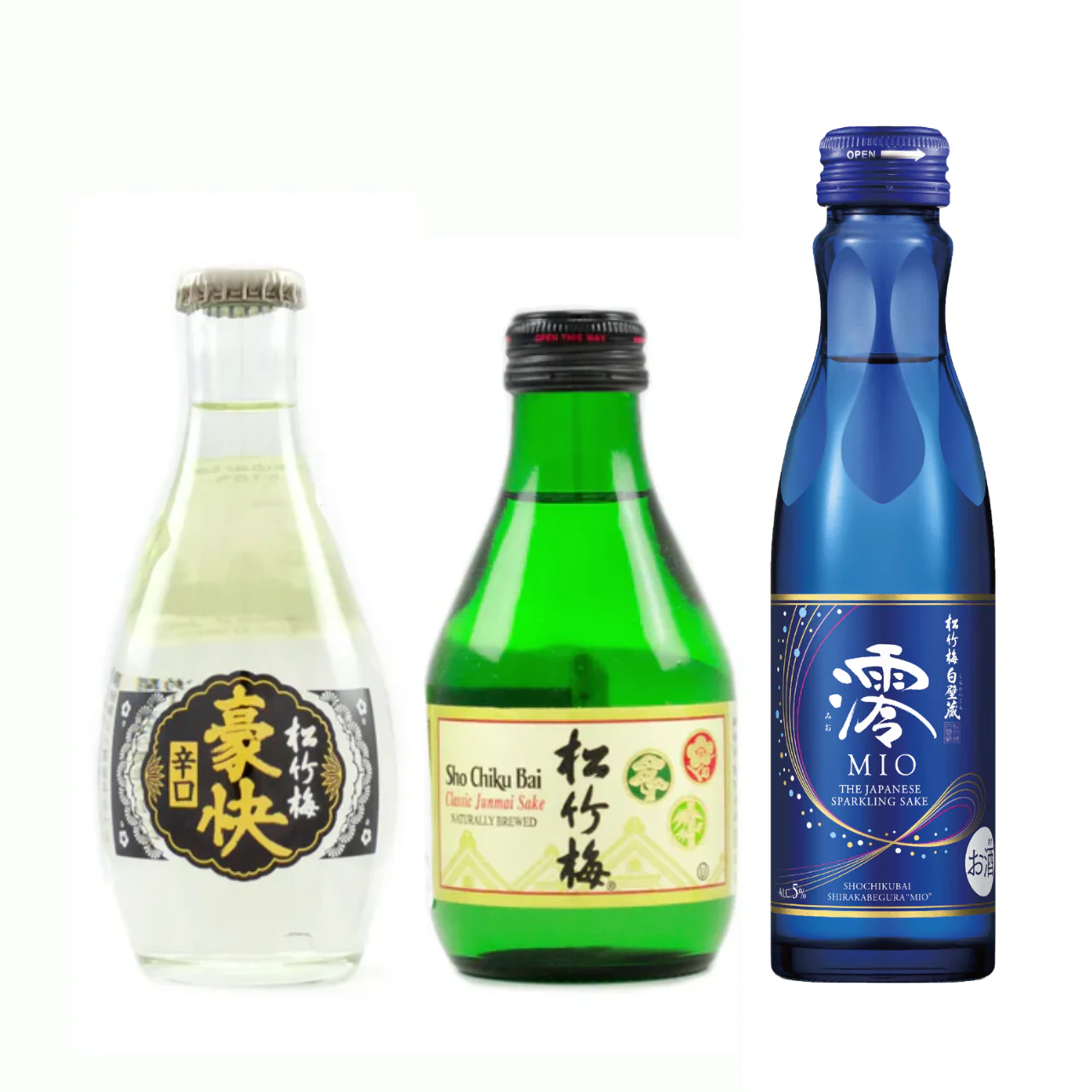 【Bundle】 Introductory Japanese Sake Beginner Tasting Set: Classic, Junmai & Sparkling