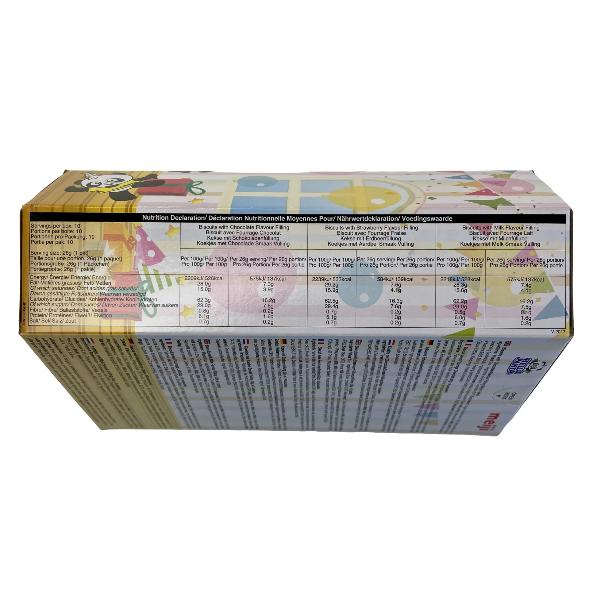 Meiji Hello Panda Assorted Flavours Biscuits (10 Pkt) 260g - Image 3