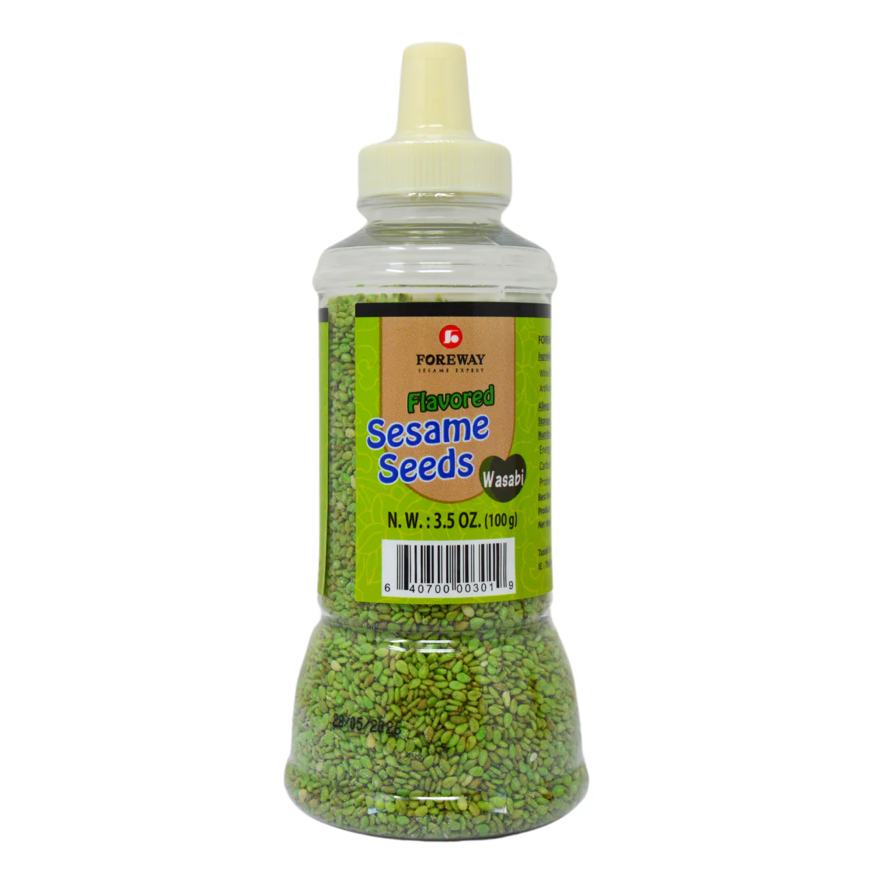 Foreway Flavoured Sesame Seeds - Wasabi 100g *BEST BEFORE DATE – 28/05/2026
