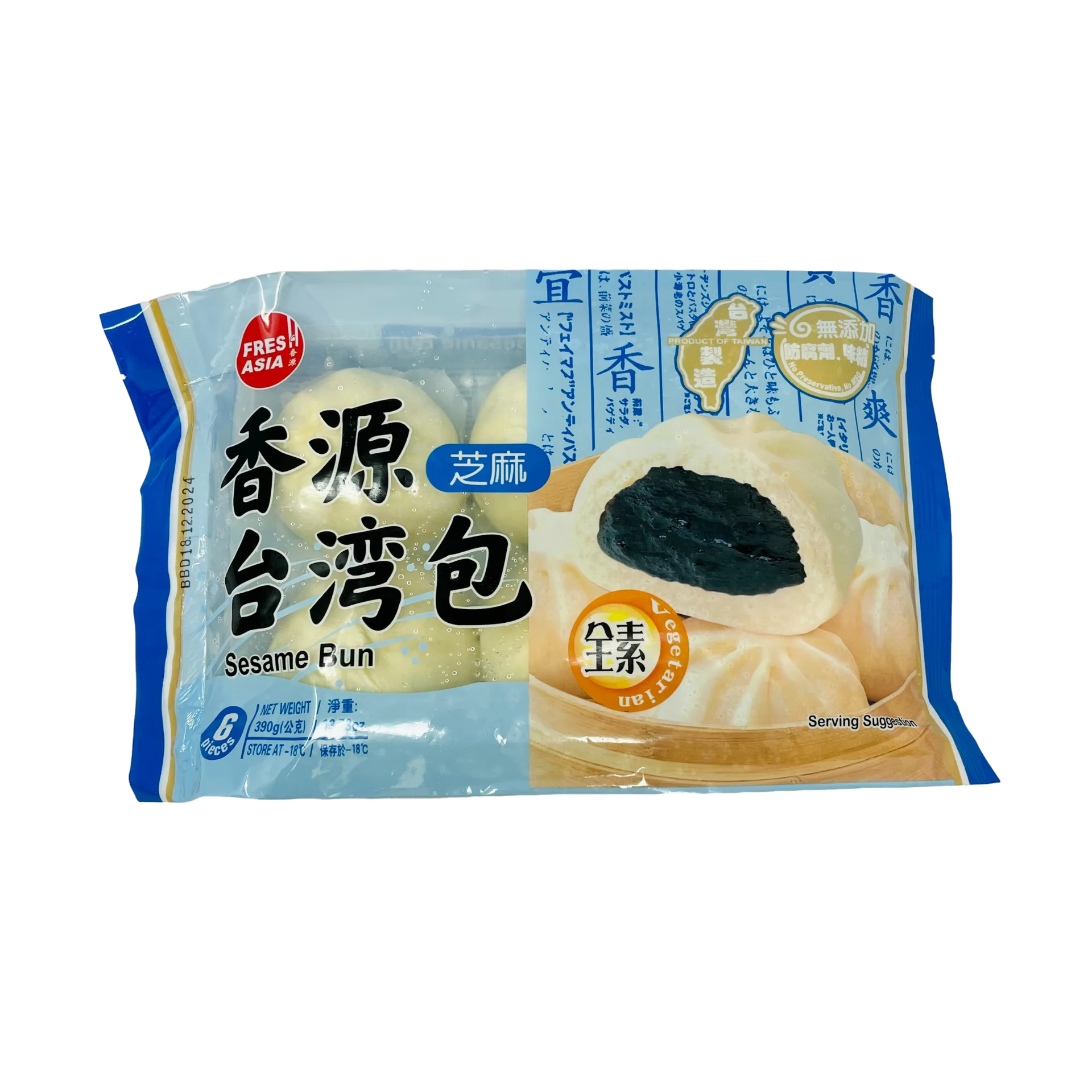 Freshasia Taiwan Sesame Bun 390g