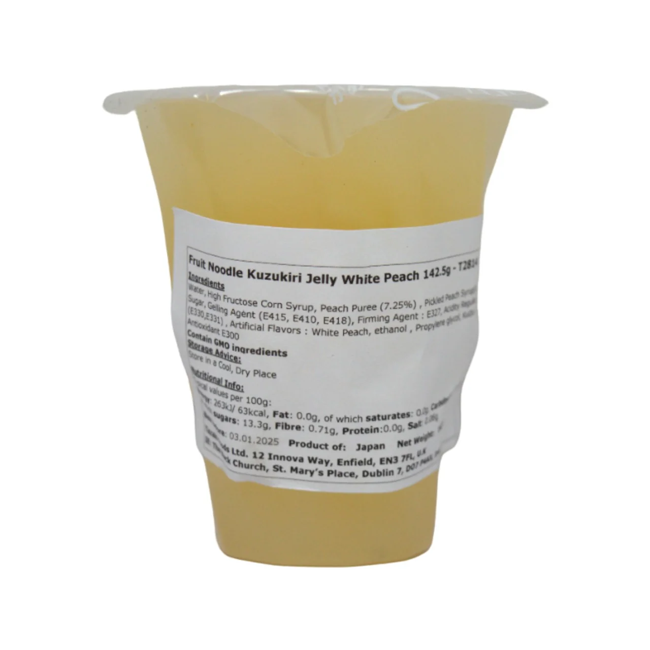 Ohara Kuzukiri Noodles Fruit Jelly White Peach 142.5g - Image 3