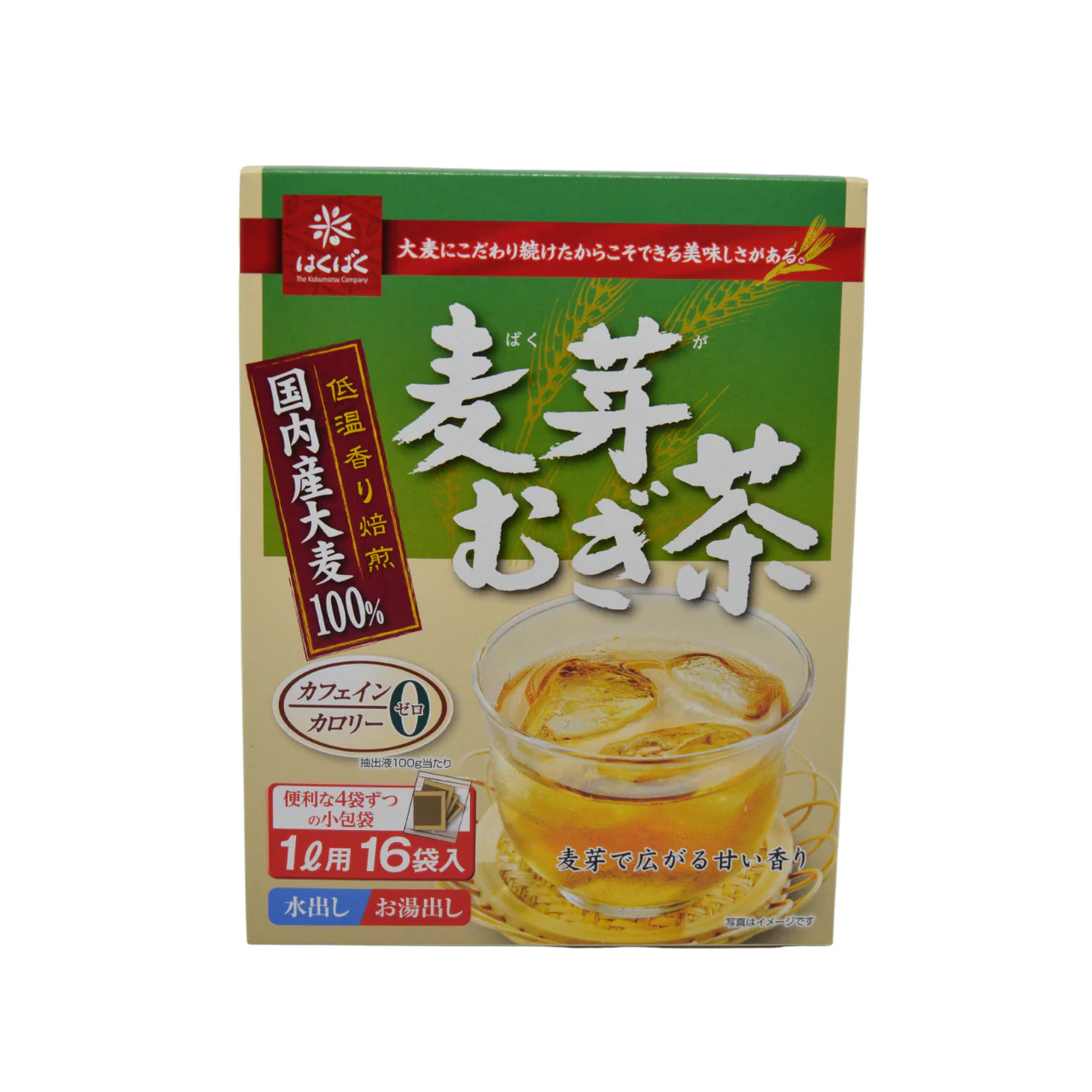 Hakubaku Bakuga Mugicha - Roasted Barley Tea with Sprouted Barley 16pc