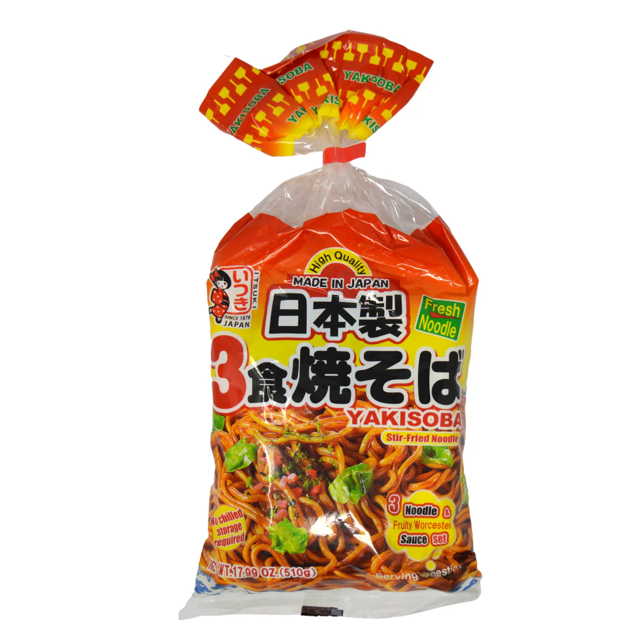 Itsuki Yakisoba with Sauce 3p 510g