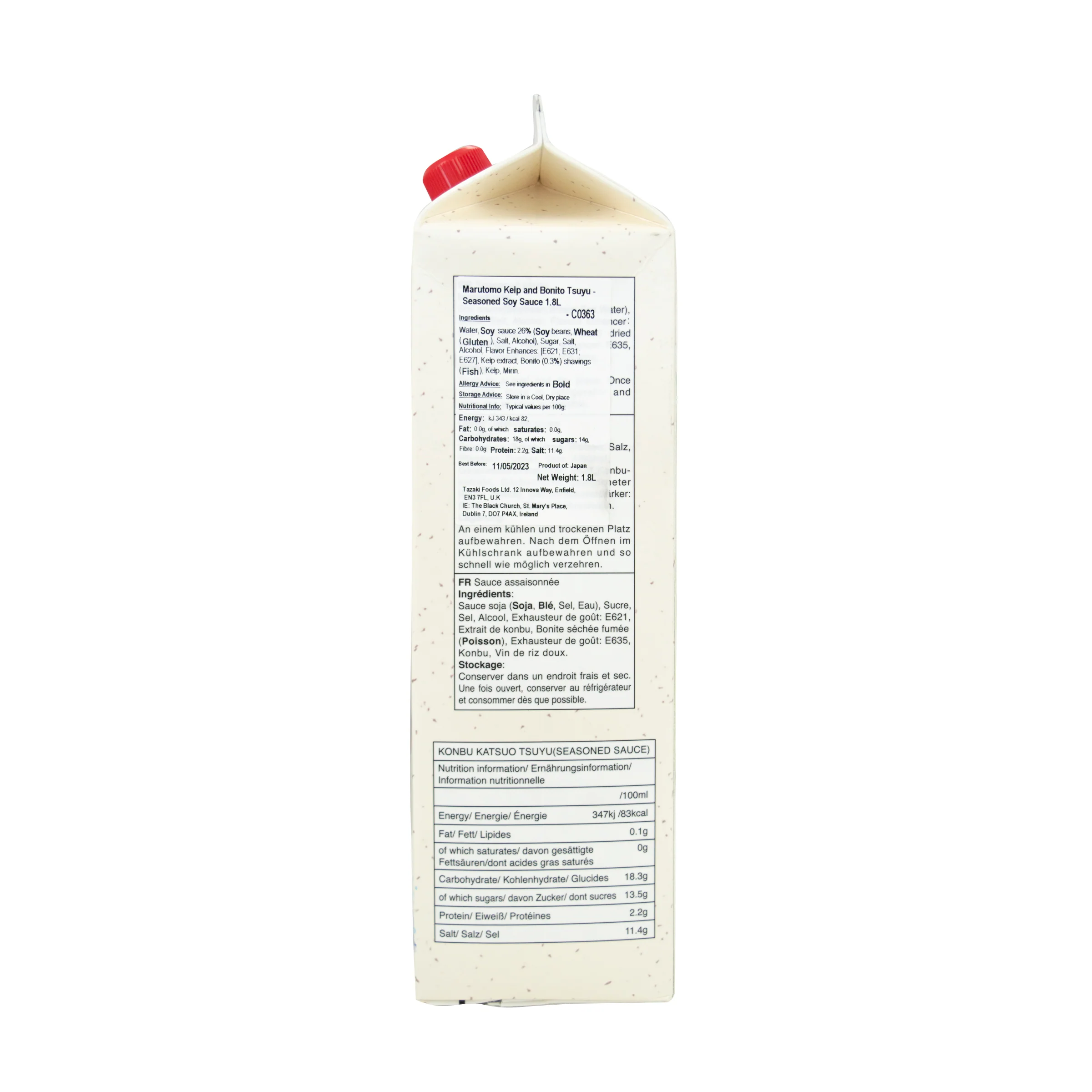 Marutomo Kelp and Bonito Tsuyu - Seasoned Soy Sauce 1.8L - Image 3