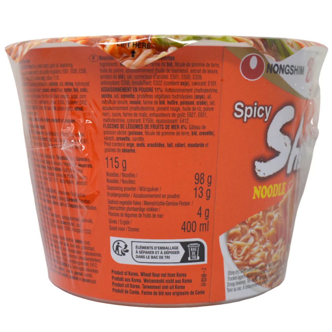 Nongshim Big Bowl Noodle (Shrimp)* 115G - Image 3