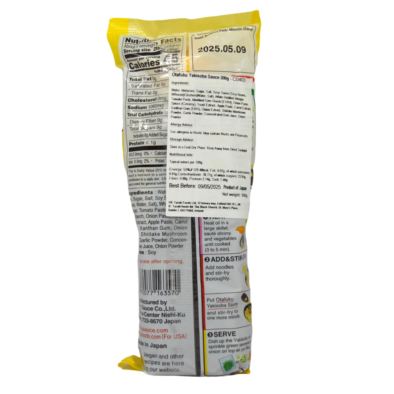 Otafuku Yakisoba Sauce 300g - Image 2