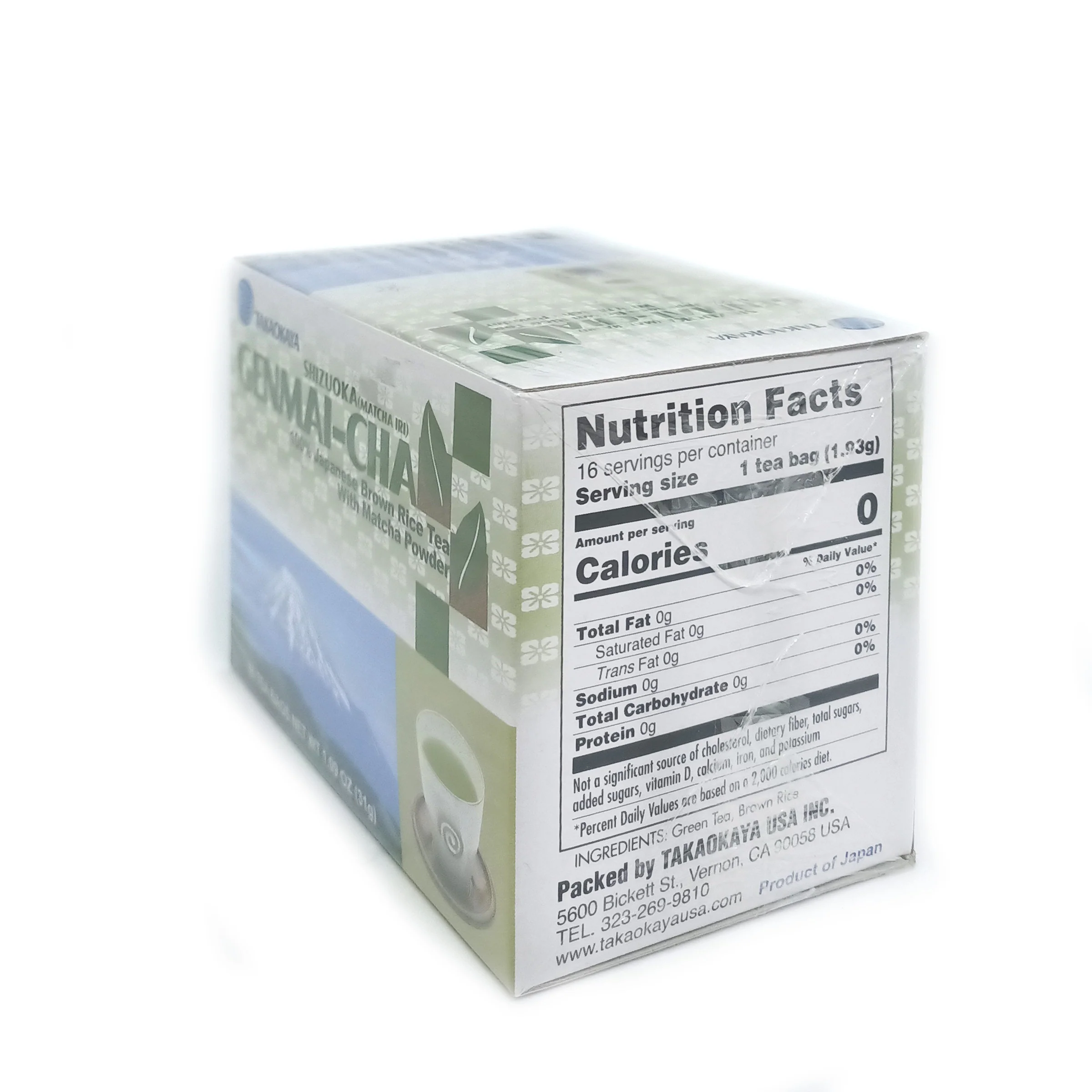 Takaokaya Genmaicha Teabags -Green Tea wtih Roasted Brown Rice 16pc - Image 5