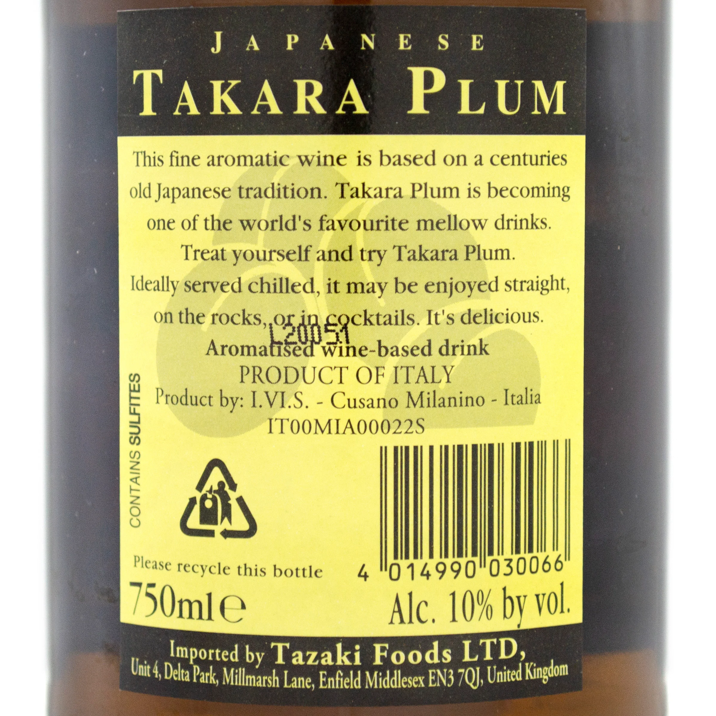 Takara Umeshu (Plum Wine) 750ml 10% - Image 3