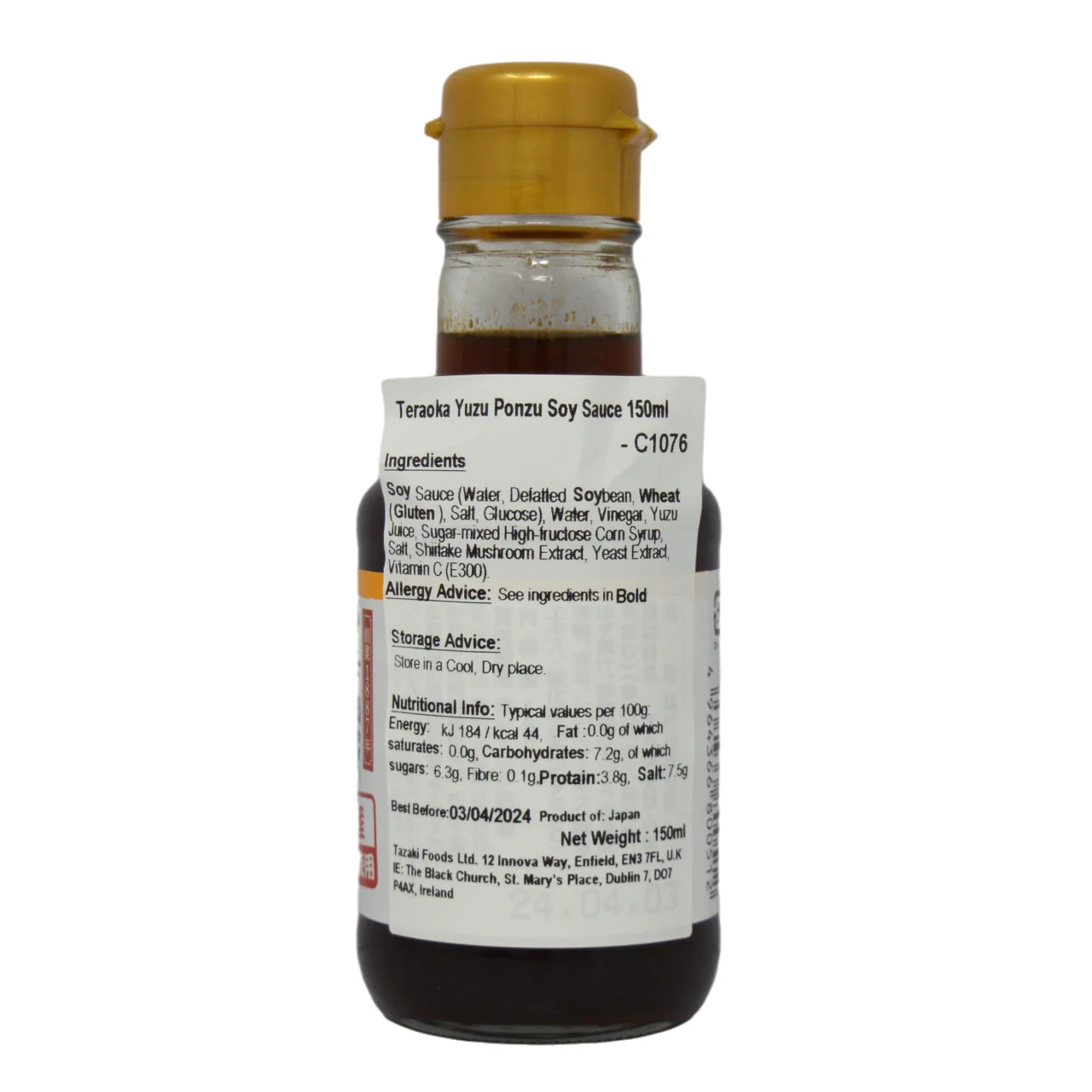 Teraoka Yuzu Ponzu Soy Sauce 150ml - Image 3