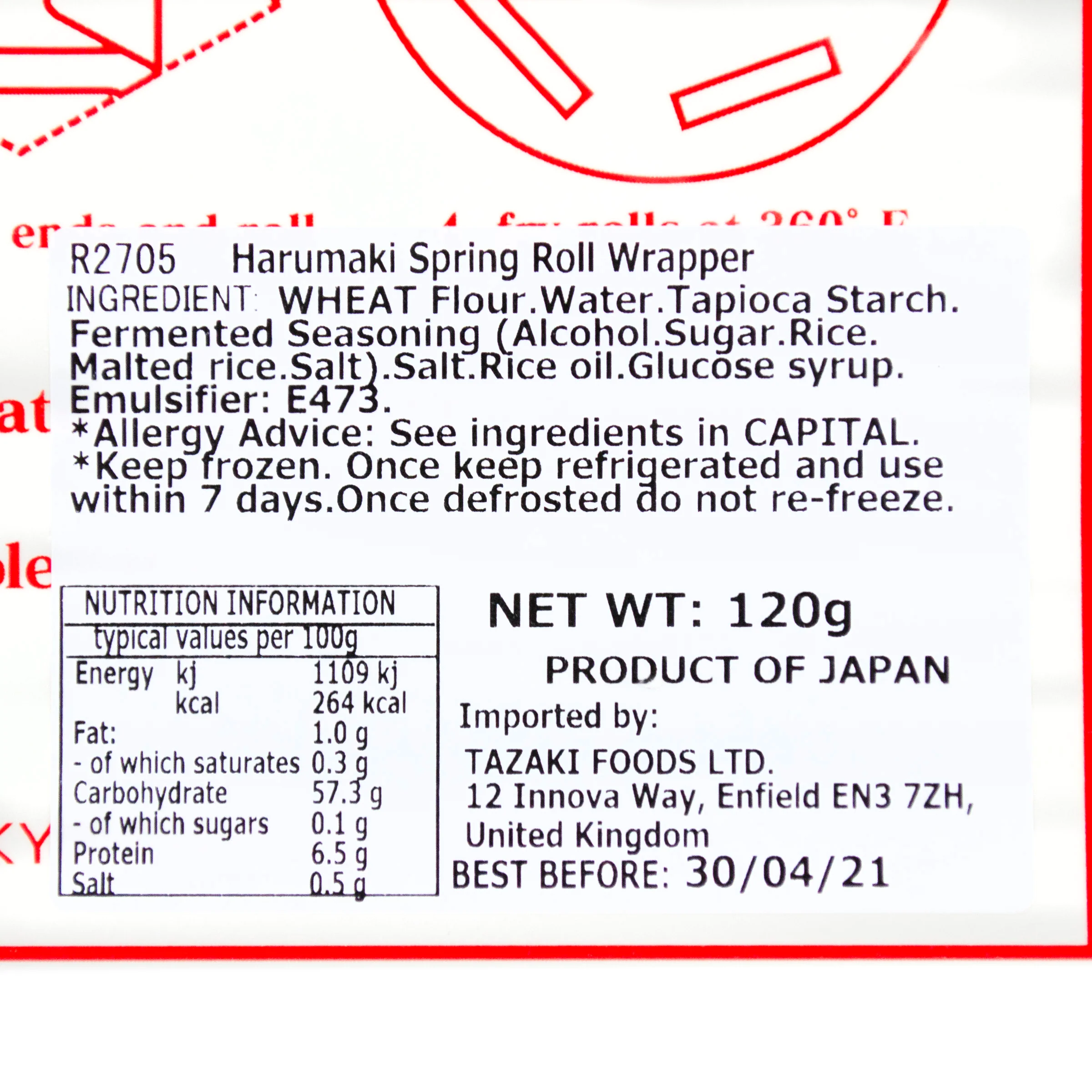 Tokyo Wantan Harumaki Spring Roll Wrapper 120g - Image 3