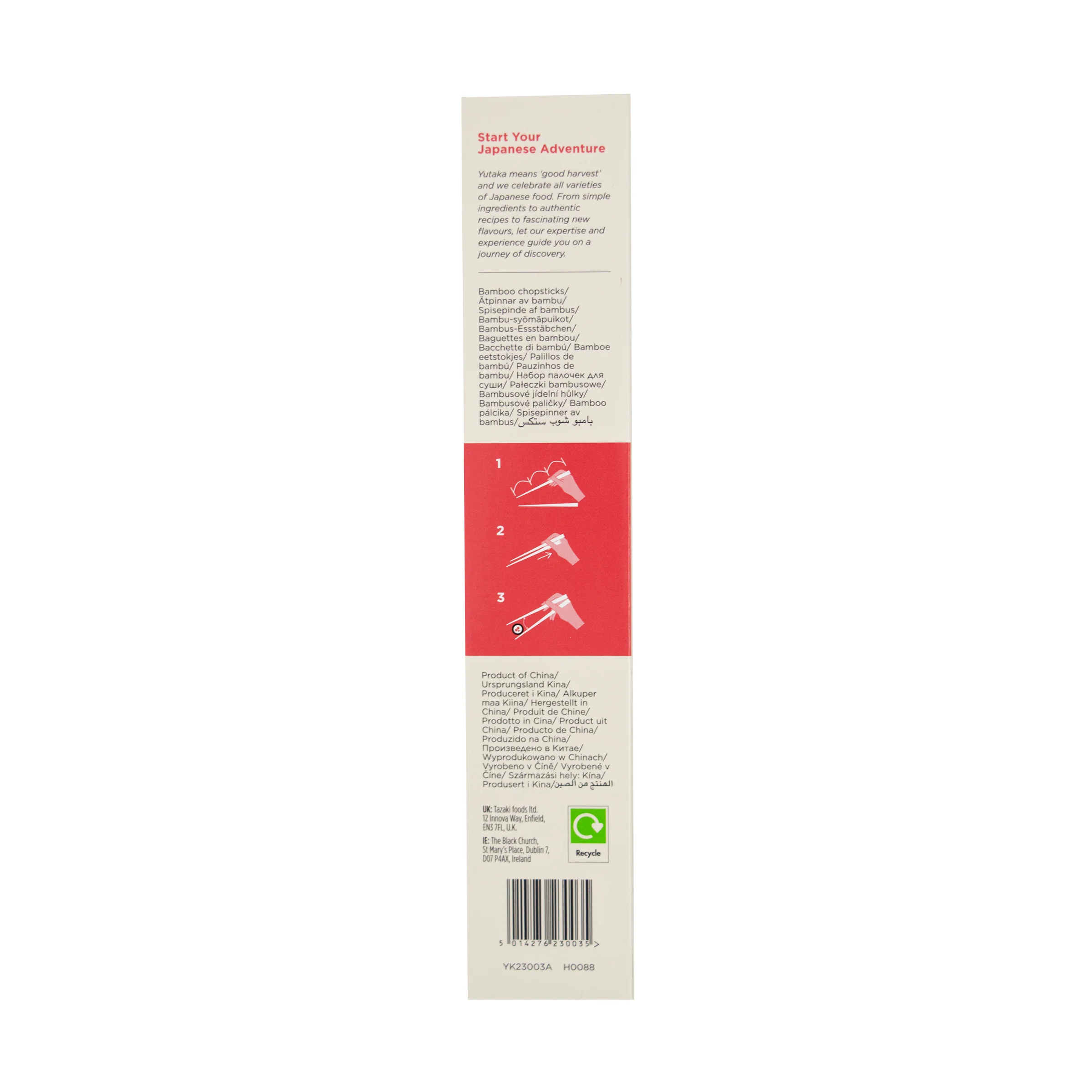 Yutaka Bamboo Chopsticks 8 Pairs - Image 4