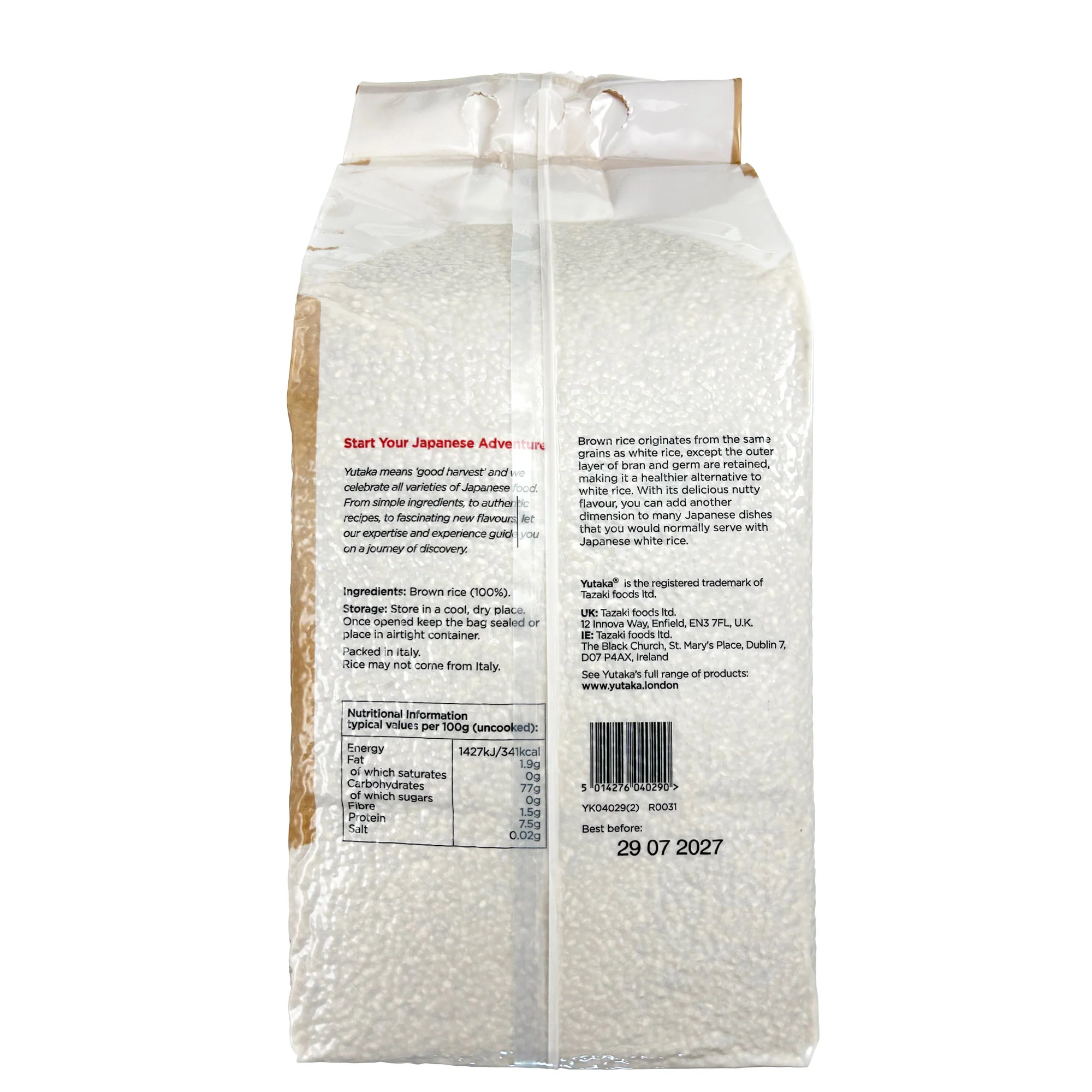 Yutaka Brown Rice 10kg - Image 2