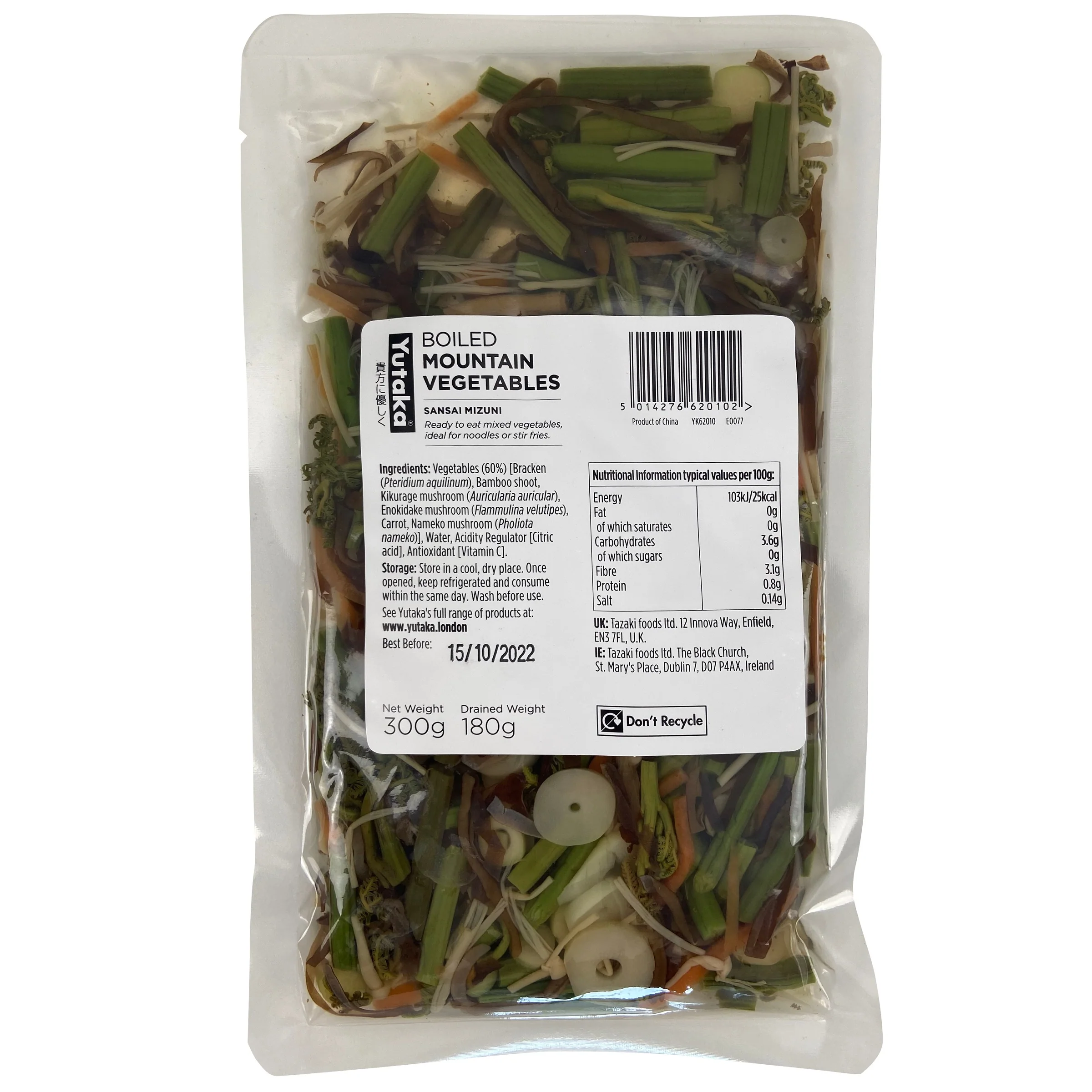 Yutaka Boiled Mountain Vegetables 300g