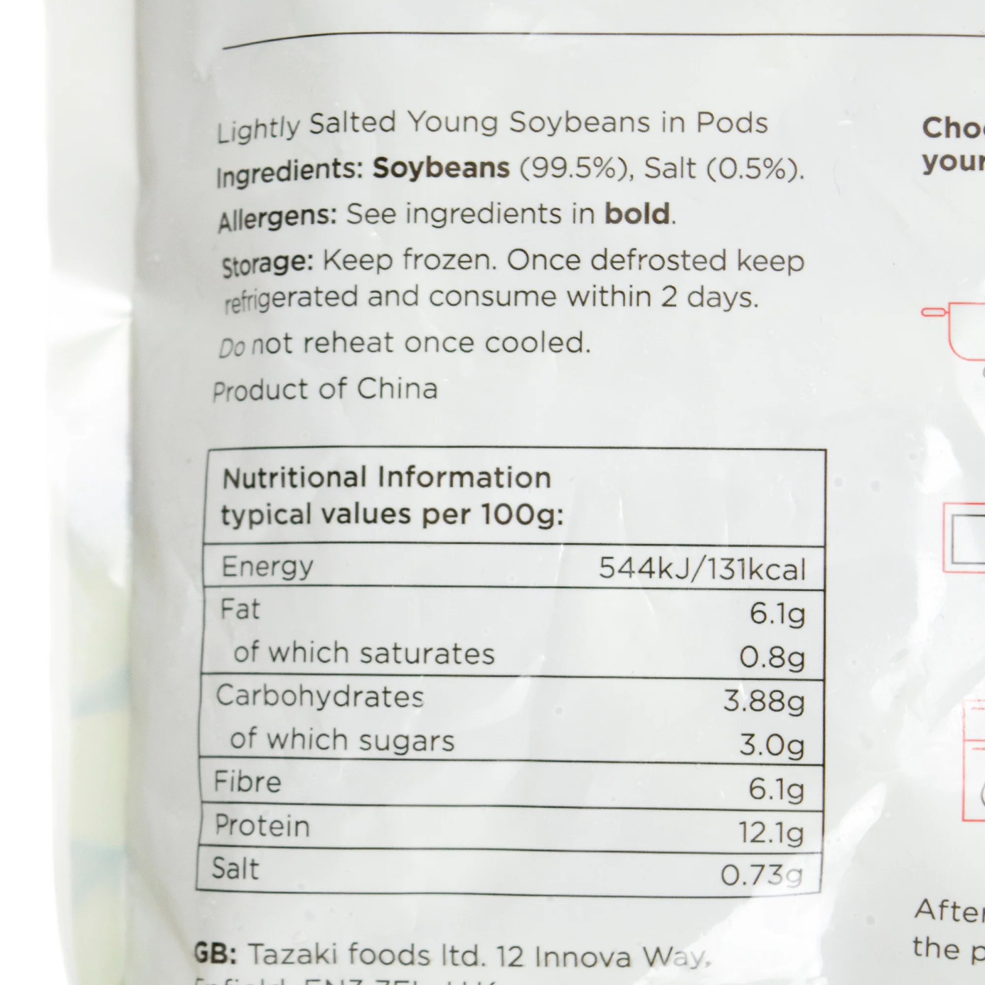 Yutaka Ready Salted Edamame Soybeans In Pods 400g - Image 3