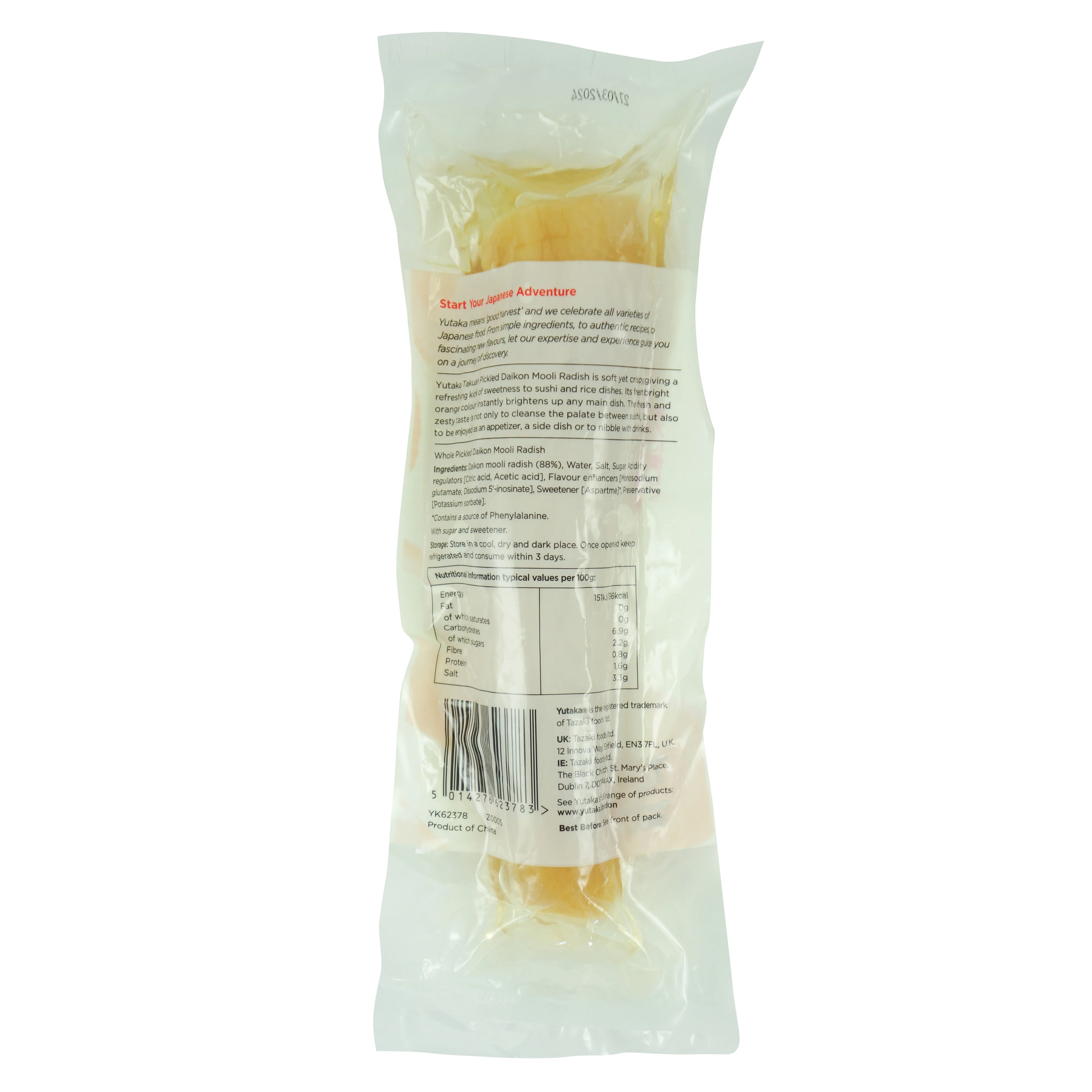Yutaka Takuan Pickled Daikon Mooli Radish 400g - Image 2